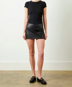 Soft Animal Leather Mini Skirt WHAT'S HOT