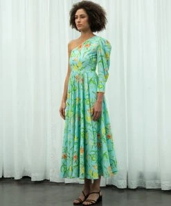 Sruti Dalmia Calling All Colors One-Shoulder Maxi Dress