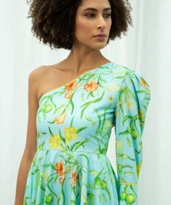 Sruti Dalmia Calling All Colors One-Shoulder Maxi Dress