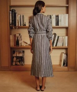 Daphne Wilde Stella In Black And White Striped Linen 8 Daphne Wilde Stella In Black And White Striped Linen