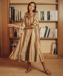 Daphne Wilde WHAT'S HOT Stella In Colorful Striped Linen