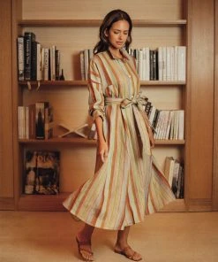 Daphne Wilde WHAT'S HOT Stella In Colorful Striped Linen