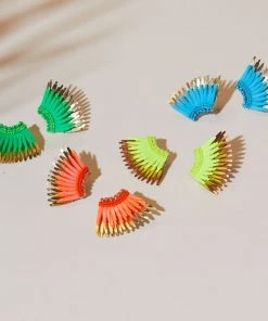 Mignonne Gavigan Mini Madeline Earrings Lime Gold