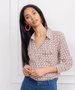 The Shirt By Rochelle Behrens The Signature Shirt W/ Ruffled Pocket