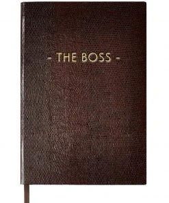 Sloane Stationery THE BOSS - A5 NOTEBOOK Chocolate Stationery & Home