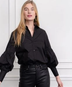 The Shirt By Rochelle Behrens The Molly Shirt, Black