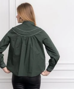 The Shirt By Rochelle Behrens The Gabrielle Shirt, Hunter