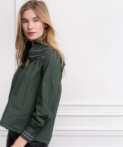 The Shirt By Rochelle Behrens The Gabrielle Shirt, Hunter