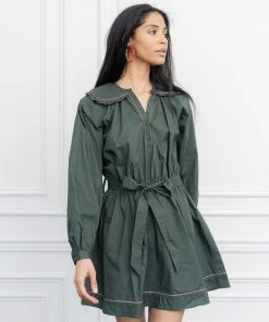 The Shirt By Rochelle Behrens The Taylor Dress, Hunter