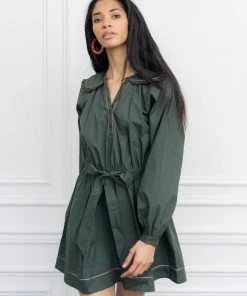 The Shirt By Rochelle Behrens The Taylor Dress, Hunter