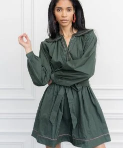 The Shirt By Rochelle Behrens The Taylor Dress, Hunter