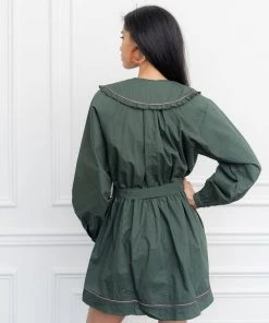 The Shirt By Rochelle Behrens The Taylor Dress, Hunter