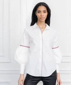 The Shirt By Rochelle Behrens The Molly Shirt, White Trim