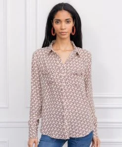 The Shirt By Rochelle Behrens The Signature Shirt W/ Ruffled Pocket