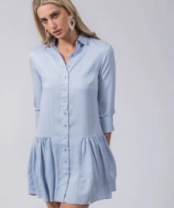 The Shirt By Rochelle Behrens The Drop Waist Shirt Dress