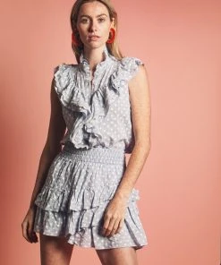 The Shirt By Rochelle Behrens The Sleeveless Ruffled Shirt