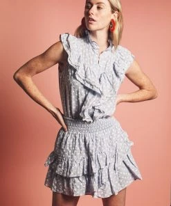 The Shirt By Rochelle Behrens The Sleeveless Ruffled Shirt