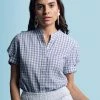 The Shirt By Rochelle Behrens The Short Sleeve Ruffled Shirt