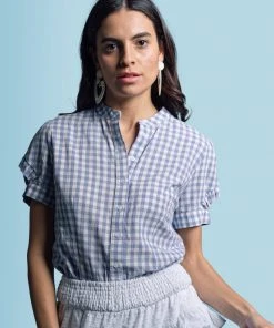 The Shirt By Rochelle Behrens The Short Sleeve Ruffled Shirt