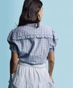 The Shirt By Rochelle Behrens The Short Sleeve Ruffled Shirt