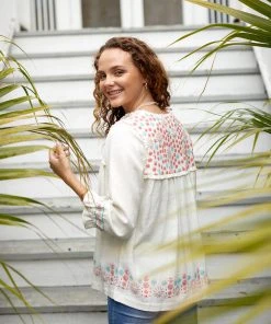 The Coast Brand Tiburon Top - Light Pink/Peach/Light Blue WHAT'S HOT