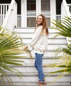 The Coast Brand WHAT'S HOT Tiburon Top - Burnt Red/Blue/Saffron