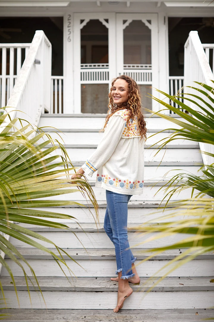 The Coast Brand WHAT'S HOT Tiburon Top - Burnt Red/Blue/Saffron 4 The Coast Brand WHAT'S HOT Tiburon Top - Burnt Red/Blue/Saffron