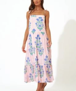 OLIPHANT Tie Strap Midi- Jaipur Peach