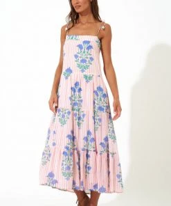 OLIPHANT Tie Strap Midi- Jaipur Peach