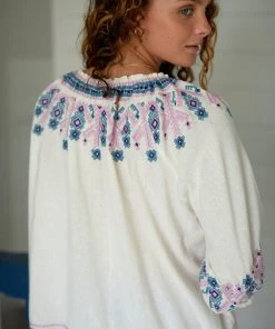 The Coast Brand Tokeneke Top - Mint/Light Violet/Navy WHAT'S HOT