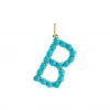 Briony Raymond Fine Jewelry Confetti Turquoise Letter Pendant