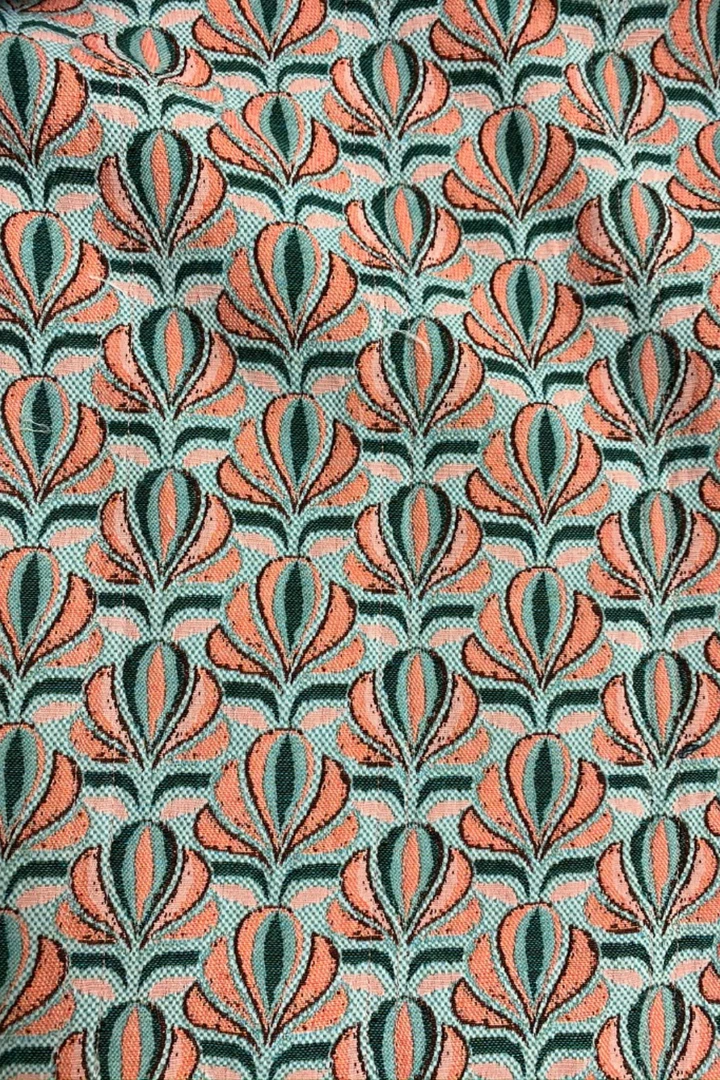 Casey Marks Magic Jacket In Fleur-de-Lis Jacquard & Coral Twill WHAT'S HOT 5 Casey Marks Magic Jacket In Fleur-de-Lis Jacquard & Coral Twill WHAT'S HOT