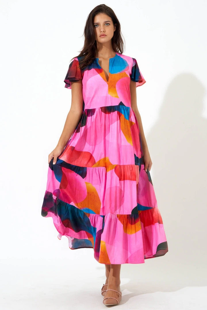 OLIPHANT V-Neck Maxi- Basel Pink 3 OLIPHANT V-Neck Maxi- Basel Pink