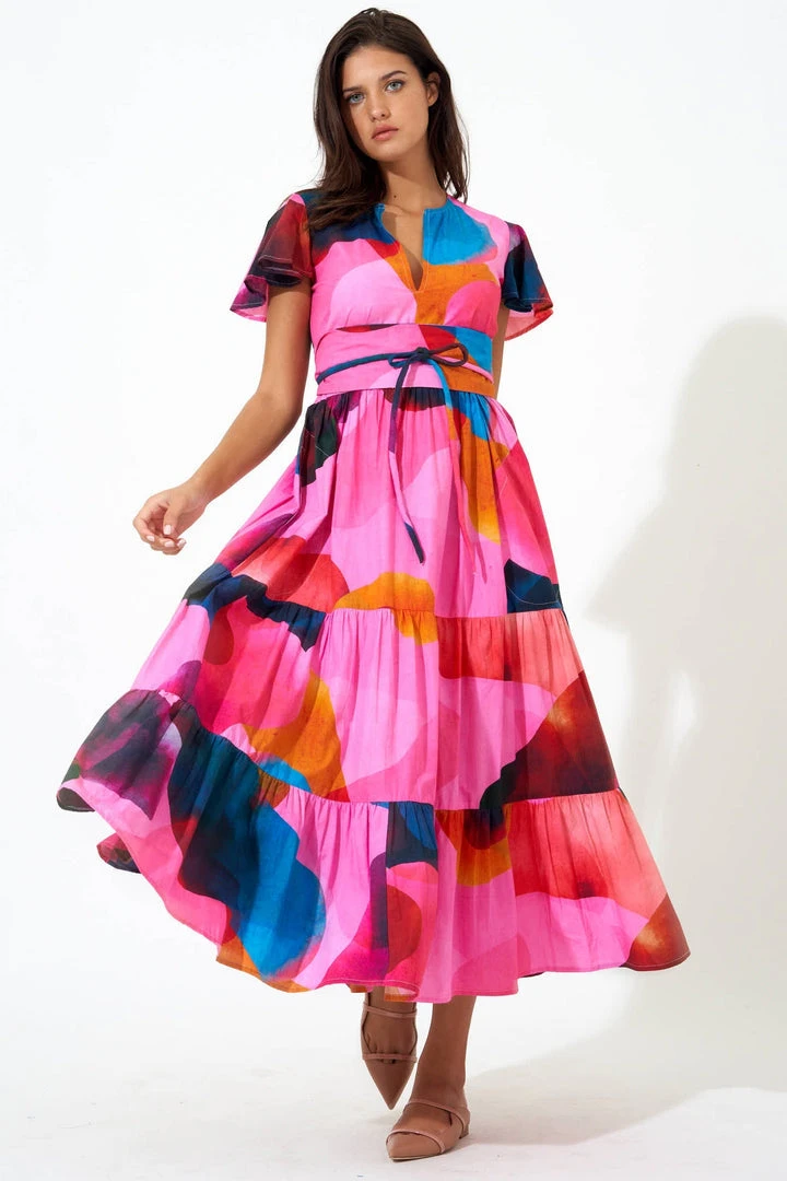 OLIPHANT V-Neck Maxi- Basel Pink 4 OLIPHANT V-Neck Maxi- Basel Pink