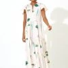 OLIPHANT V-Neck Maxi- Frond Green