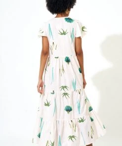 OLIPHANT V-Neck Maxi- Frond Green