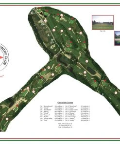 Vintage Golf Course Maps Father's Day Westhampton