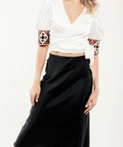 RosewaterHouse Tops Embroidered Del Blouse - Ivory