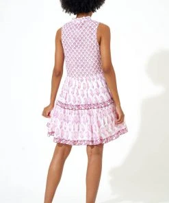 OLIPHANT Yoke Dress- Tulip Pink
