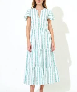 OLIPHANT V-Neck Maxi- Archer Green