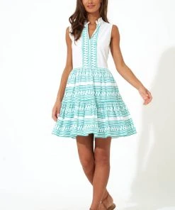 OLIPHANT Yoke Dress- Archer Green