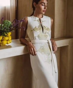 RosewaterHouse Aftab Dress- White CLOTHING