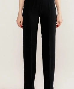 RosewaterHouse Kaveh Straight Leg Pant - Black CLOTHING