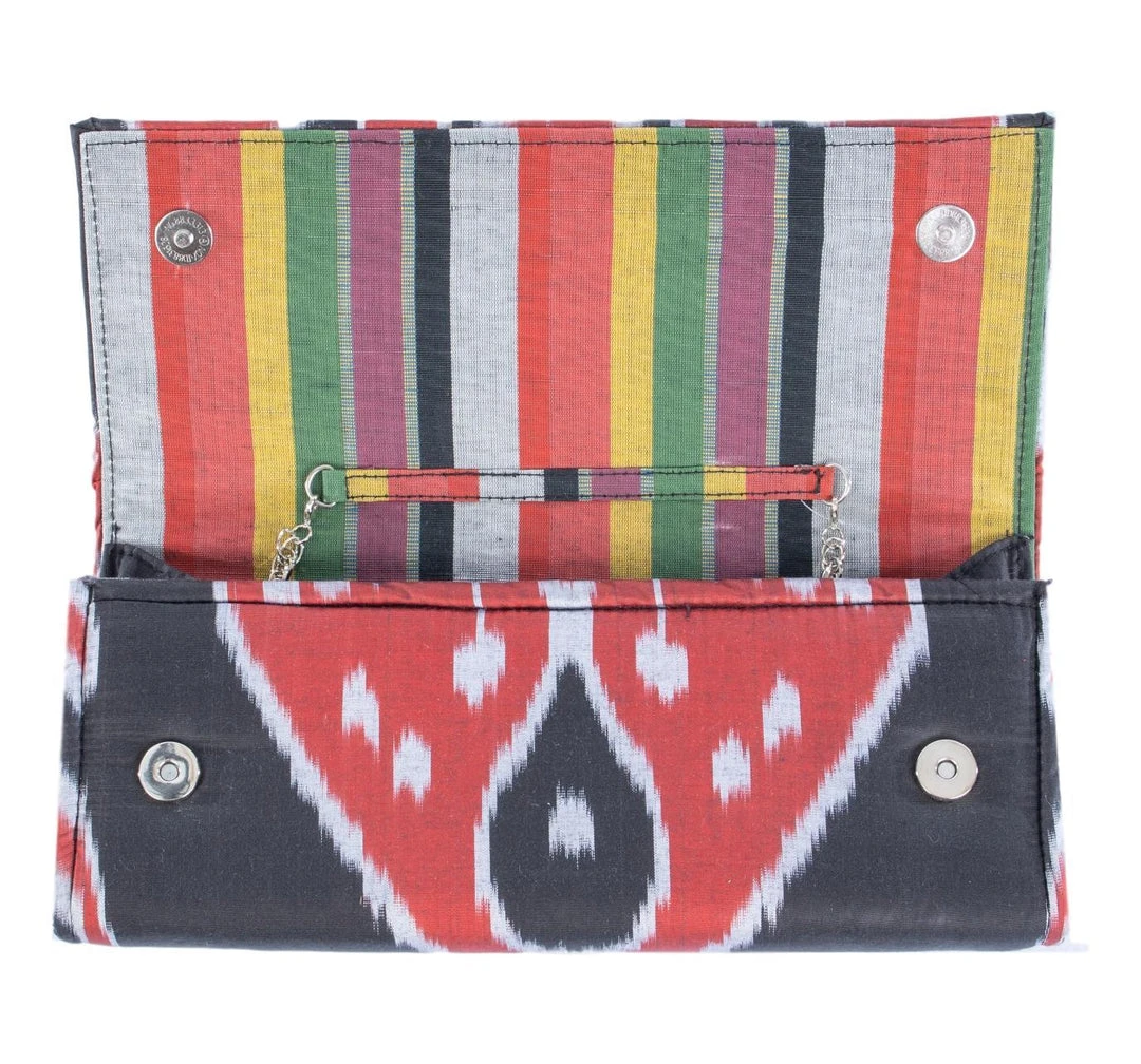 Larkin Lane WHAT'S HOT Athens Silk Ikat Cassie Clutch 4 Larkin Lane WHAT'S HOT Athens Silk Ikat Cassie Clutch