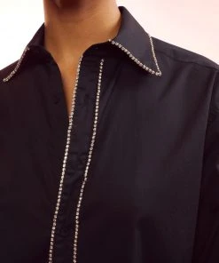 Cynthia Rowley Crystal Button Down Shirt WHAT'S HOT