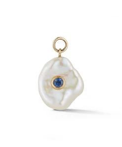 Couplet Les Perles Sapphire Baroque Pearl Earring Charm ACCESSORIES