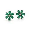 Couplet Wedding Guest Shop Les Fleurs Emerald And Diamond Earrings