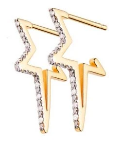 Sophie Lis Shooting Star Diamond Hoops ACCESSORIES