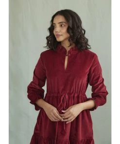 Daydress Alma Dress In Red Velvet Needlecord WHAT'S HOT 16 Daydress Alma Dress In Red Velvet Needlecord WHAT'S HOT