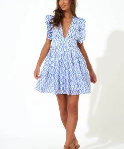 OLIPHANT Cross Back Mini- Flora Blue 7 OLIPHANT Cross Back Mini- Flora Blue